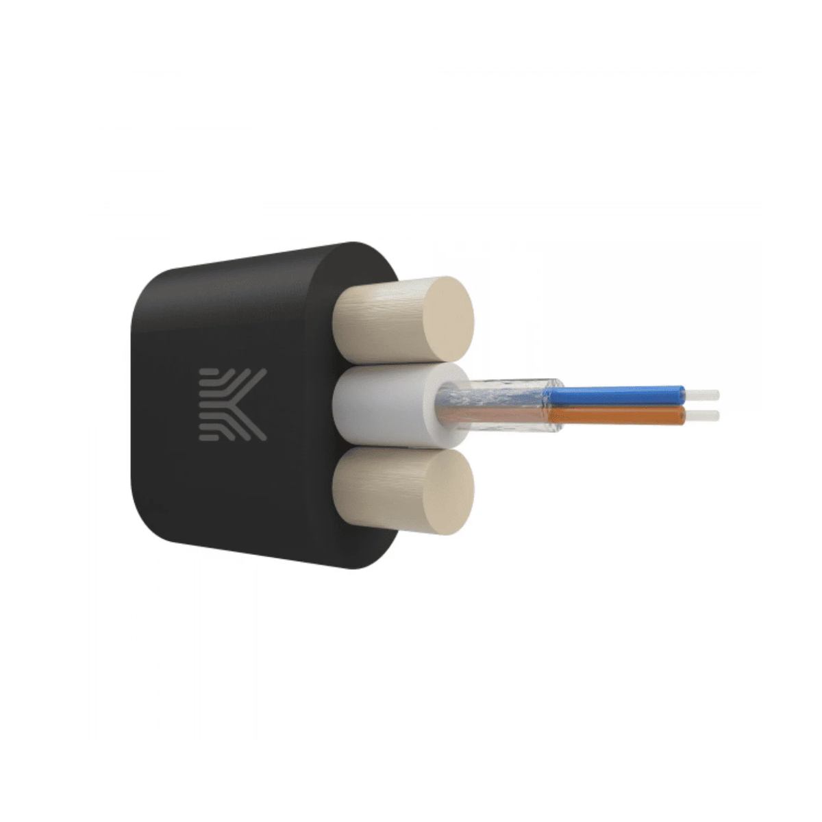 Плоский дроп-кабель 2 волокна SM 9/125 G.657.A1, 1.5 кН